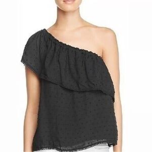 🐠Beltaine From Bloomingdales Ruffle One-Shoulder Top Flirty finishes textured